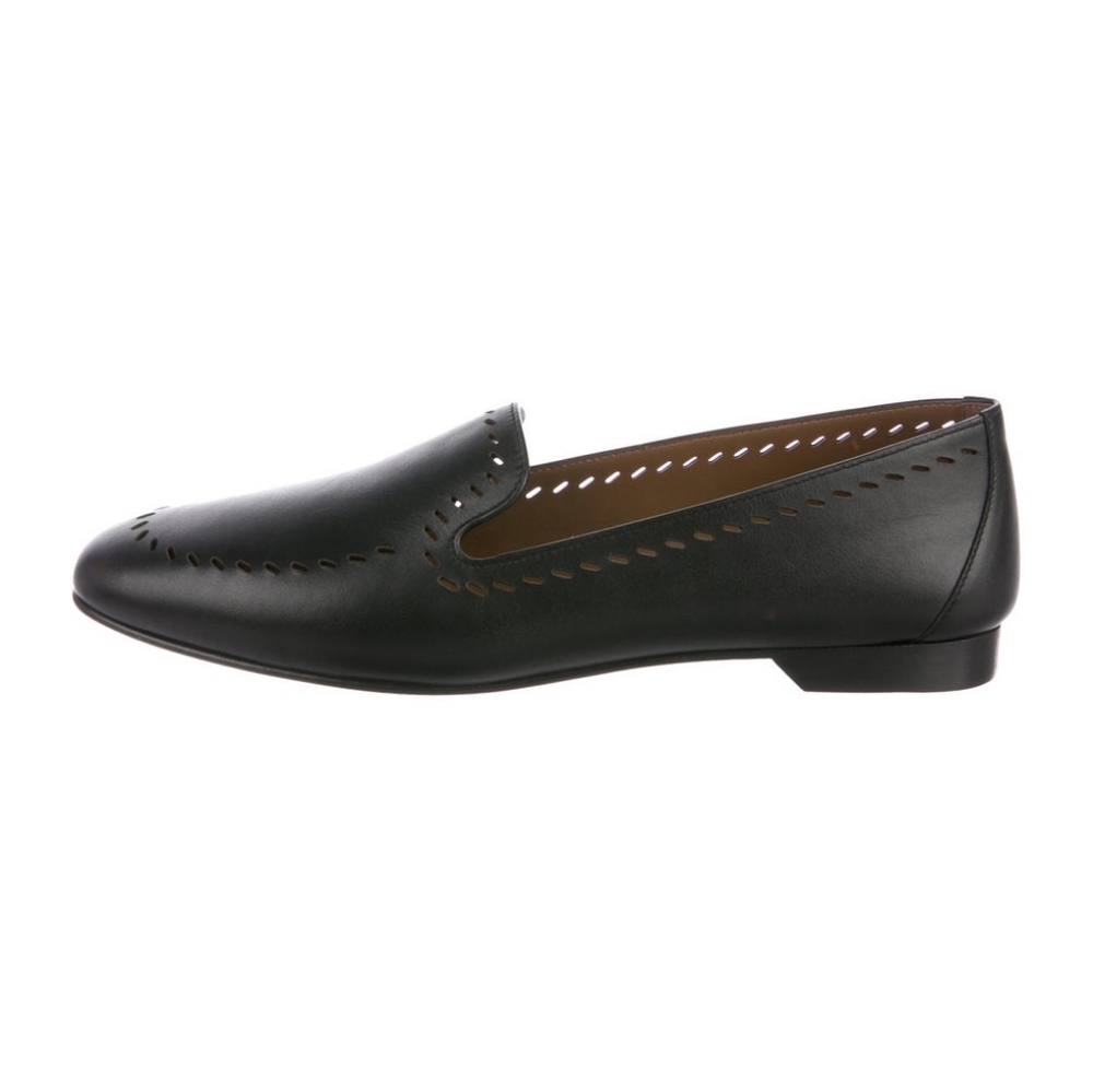 Hermes Ovale Calfskin Leather Moccasins Loafers